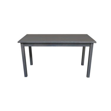 60 Inch Solid Wood Dining Table In Gray