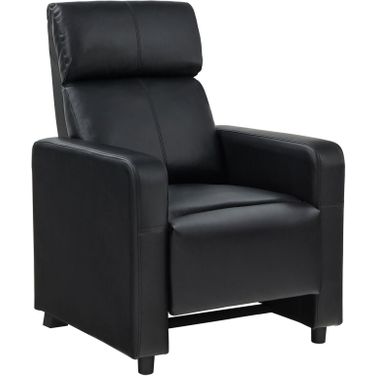 Toohey Home Theater Push Back Recliner Black