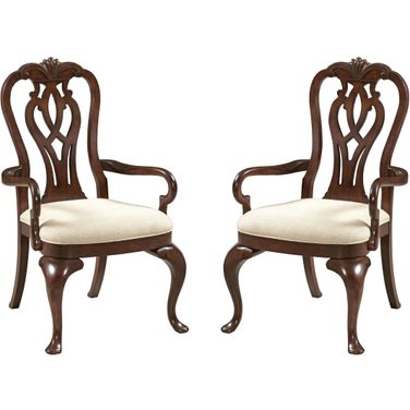 Hadleigh Queen Anne Arm Chair Set of 2