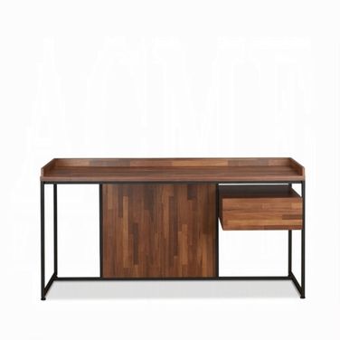 62 Inch Computer Desk In Black and Brown