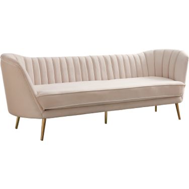 Margo Velvet Sofa In Cream