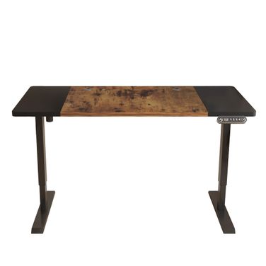 63 Inch Adjustable Standing Desk In Black and Brown