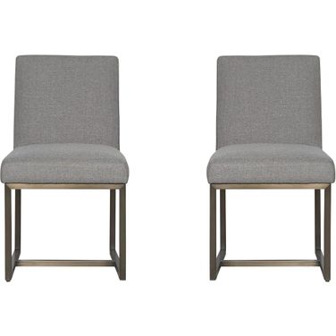 Modern Cooper Gray Side Chair Set of 2