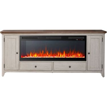 652 80 Inch Console with Fire FTS In Brown