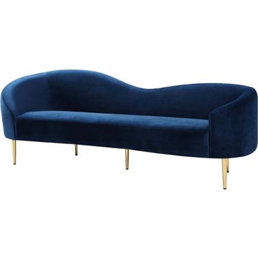 Ritz Velvet Sofa In Navy