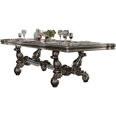 Versailles Antique Platinum Extendable Rectangular Dining Table