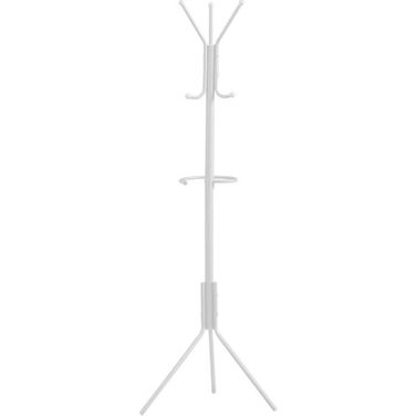 68 Inch Coat Rack In White Metal