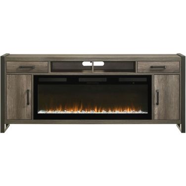 686 78 Inch Console with Fire FTS In Brown