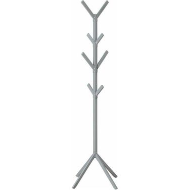 70 Inch Coat Rack In Silver Metal