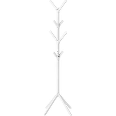 70 Inch Coat Rack In White Metal