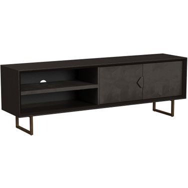Marsden 2-door Wood 70 Inch TV Stand Charcoal Black