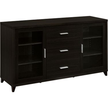 Lewes 2-door TV Stand with Adjustable Shelves Cappuccino