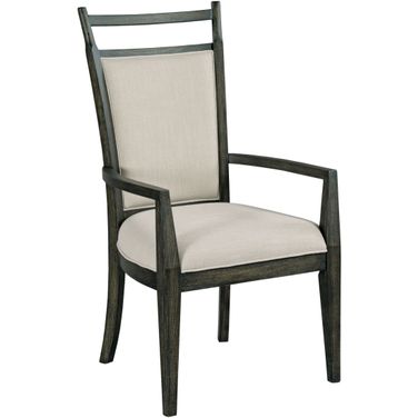 Plank Road Charcoal Oakley Arm Chair Set of 2