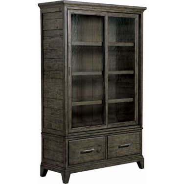 Plank Road Charcoal Darby Display Cabinet