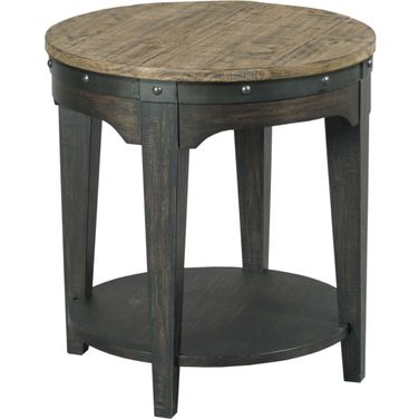 Plank Road Charcoal Artisans Round End Table