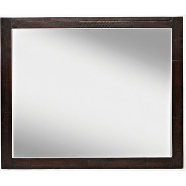 Kona Grove Distressed Solid Acacia Mirror In Dark Chocolate