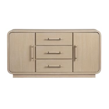 72.5 Inch 2-Door 3-Drawer Credenza/Sideboard In Tan and Cream