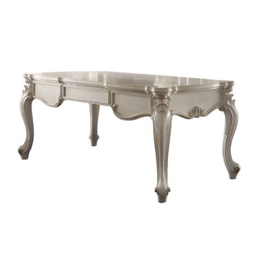 72 Inch Wood Executive Desk with Three Drawers In White