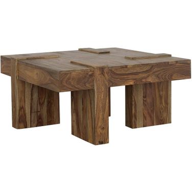 Samira Wooden Square Coffee Table Natural Sheesham