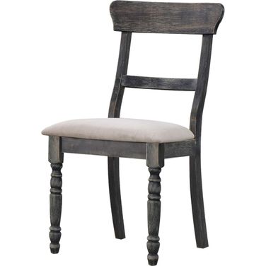 Leventis Light Brown Linen Side Chair Set of 2
