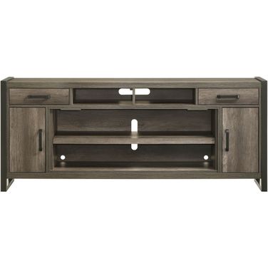 78 Inch Fireplace TV Console In Brown