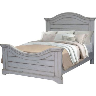 Stonebrook Antique Gray King Panel Bed