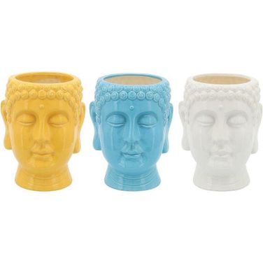 8.5 Inch 40Oz Buddha Citronella Candle Set of 3 In Multi