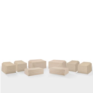 8 Piece Outdoor Furniture Cover Set In Tan