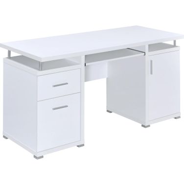 Tracy 2-drawer Computer Desk White