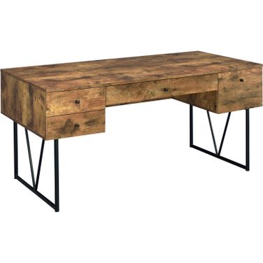 Analiese 4-drawer Writing Desk Antique Nutmeg