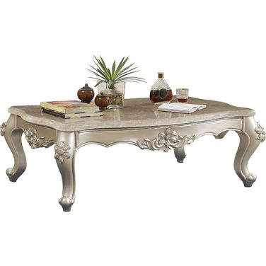 Bently Marble and Champagne Coffee Table