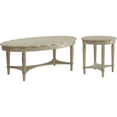 Fordon Antique White Occasional Table Set