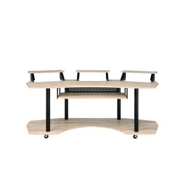 83 Inch Music Recording Studio Desk In Black and Natural