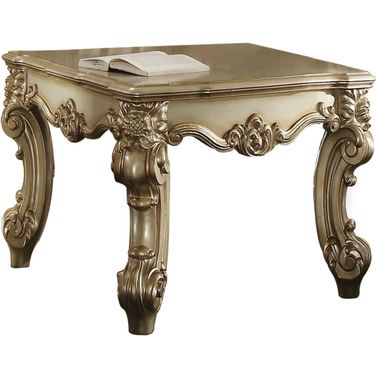 Vendome Ii Gold Patina and Bone End Table