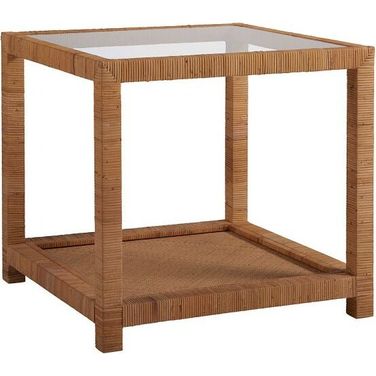 Coastal Living Wrapped Split Rattan Long Key End Table