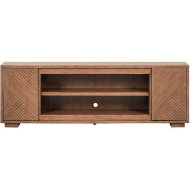 84 Inch Fireplace TV Console In Brown