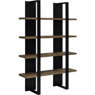 Danbrook Bookcase with 4 Full-length Shelves In Black