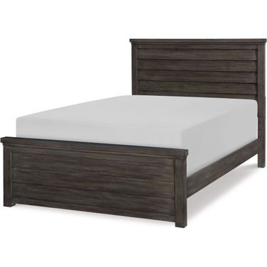 Bunkhouse Aged Barnwood Full Louvered Panel Bed
