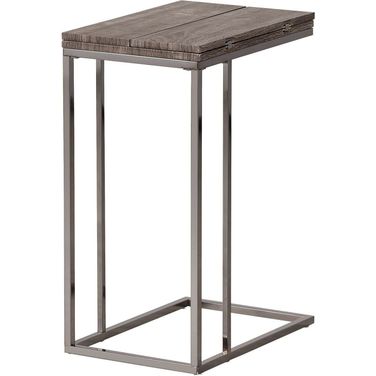 Pedro Expandable Top Accent Table Weathered Grey and Black