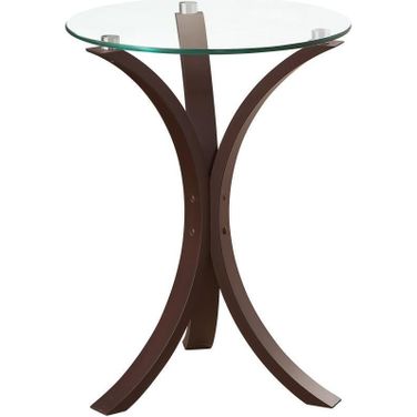 Edgar Round Accent Table Cappuccino