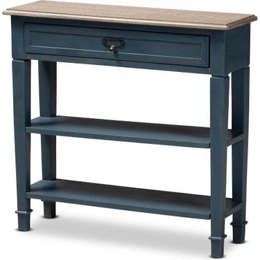 Baxton Studio Dauphine French Provincial Blue Spruce Finished Wood Accent Console Table