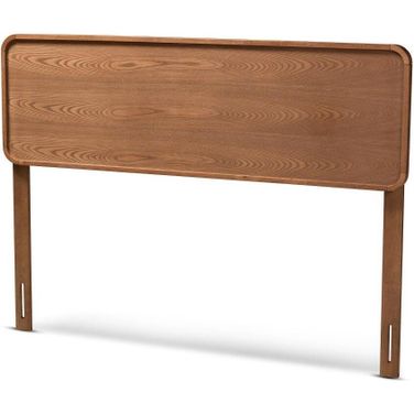 Baxton Studio Mailene Mid-Century Modern Walnut Brown Finished Wood Queen Size Headboard