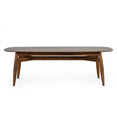 95 Inch Solid Wood Dining Table In Brown