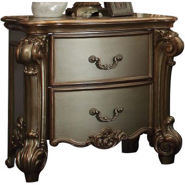 Acme Vendome Nightstand in Gold Patina