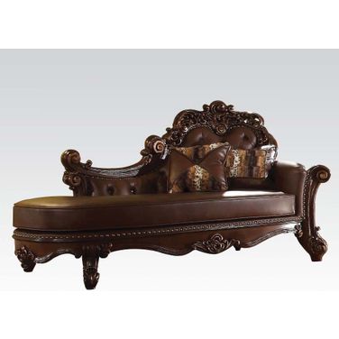 Acme Vendome Chaise in Cherry