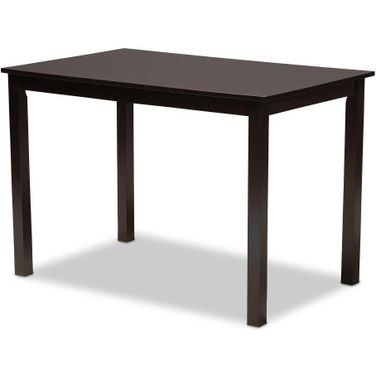 Baxton Studio Cherese Modern and Contemporary Grey Fabric Upholstered Espresso Brown Finished 5-Piece Wood Dining Set