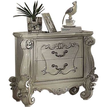 Acme Versailles Nightstand in Bone White