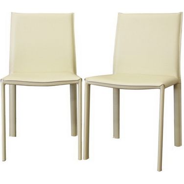 Baxton Studio Black Burridge Leather Dining Chair (Set Of 2)