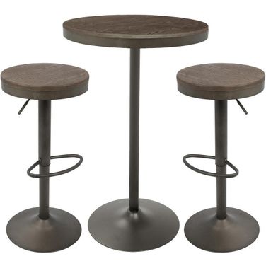Dakota Pub Set In Antique Brown