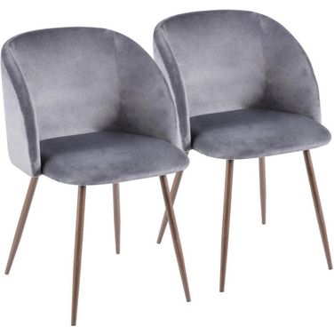 Fran Brown and Gray Dining Chair Set of 2